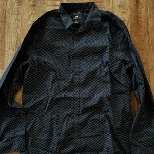 H&M Easy Iron Polka Dot Shirt